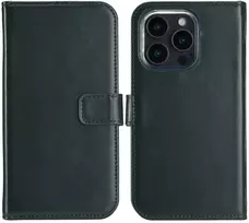 Selencia natūralios odos atverčiamas dėklas, skirtas iPhone 16 Pro Max – žalias