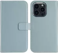 Selencia natūralios odos atverčiamas dėklas, skirtas iPhone 16 Pro – Air Mėlyna