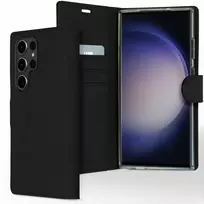 Accezz piniginės tipo TPU atverčiamas dėklas, skirtas Samsung Galaxy S23 Ultra – Juodas
