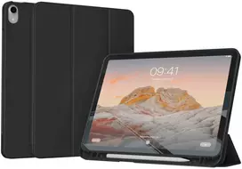 Accezz išmanusis silikoninis atverčiamas dėklas, skirtas iPad 11 (2025) 11 colių A16 / iPad 10 (2022) 10.9 colio – Juodas