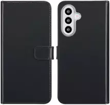 Selencia natūralios odos atverčiamas dėklas, skirtas Samsung Galaxy A26 – Juodas