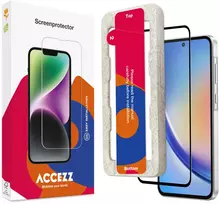 Accezz viso ekrano apsauginė grūdinto stiklo plėvelė su aplikatoriumi, skirta Samsung Galaxy A55 (5G) / A35
