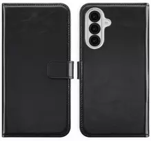 Selencia natūralios odos atverčiamas dėklas, skirtas Samsung Galaxy A36 / A56 – juodas