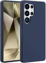 Accezz skysto silikono dėklas su MagSafe, skirtas Samsung Galaxy S25 Ultra – tamsiai mėlynas