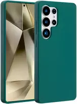 Accezz skysto silikono dėklas su MagSafe, skirtas Samsung Galaxy S25 Ultra – miško žalia