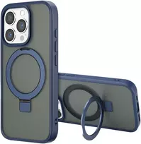 Dėklas Accezz žiedinis stovas su nugarėlės dėklu ir MagSafe, skirtas iPhone 16 Pro Max – Mėlynas