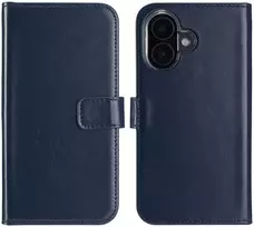 Selencia natūralios odos atverčiamas dėklas, skirtas iPhone 16 Plus – Mėlynas