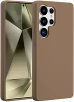 Accezz skysto silikono dėklas su MagSafe, skirtas Samsung Galaxy S25 Ultra – šviesiai rudas