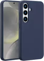 Accezz skysto silikono dėklas su MagSafe, skirtas Samsung Galaxy S25 – tamsiai mėlynas