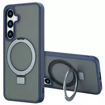 Dėklas Accezz žiedinis stovas su nugarėlės dėklu ir MagSafe, skirtas Samsung Galaxy S24 Plus – Mėlynas