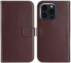 Selencia natūralios odos atverčiamas dėklas, skirtas iPhone 16 Pro – rudas