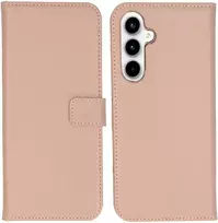 Selencia natūralios odos atverčiamas dėklas, skirtas Samsung Galaxy A55 – Dusty Rožinė