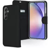 Accezz piniginės tipo TPU atverčiamas dėklas, skirtas Samsung Galaxy A55 – juodas