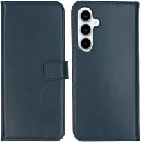 Selencia natūralios odos atverčiamas dėklas, skirtas Samsung Galaxy A55 – tamsiai mėlynas