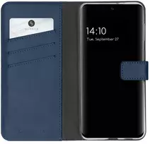 Selencia natūralios odos atverčiamas dėklas, skirtas Samsung Galaxy A32 (5G) – Mėlynas