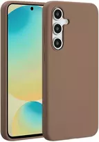 Accezz skysto silikono dėklas su MagSafe, skirtas Samsung Galaxy S24 FE – šviesiai rudas