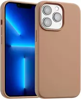 Accezz skysto silikono dėklas su MagSafe, skirtas iPhone 13 Pro Max – šviesiai rudas
