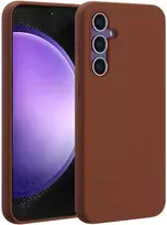 Accezz skysto silikono dėklas su MagSafe, skirtas Samsung Galaxy S23 FE – New Tea Brown