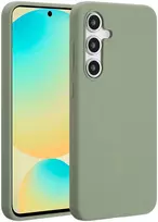 Accezz skysto silikono dėklas su MagSafe, skirtas Samsung Galaxy S24 FE – vario žalumo