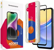 Accezz viso ekrano apsauginis grūdinto stiklo stikliukas su aplikatoriumi, skirtas Samsung Galaxy A15 (5G/4G)