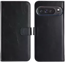 Selencia natūralios odos atverčiamas dėklas, skirtas Google Pixel 9 Pro XL – juodas