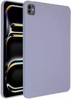 Accezz skysto silikono nugarėlės dėklas su laikikliu rašikliui, skirtas iPad Pro 11 (2025) M5 / (2024) M4 – violetinis