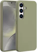 Accezz skysto silikono dėklas su MagSafe, skirtas Samsung Galaxy S25 – vario žalumo