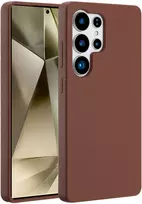 Accezz skysto silikono dėklas su MagSafe, skirtas Samsung Galaxy S25 Ultra – New Tea Brown