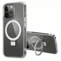 Dėklas Accezz žiedinis stovas su nugarėlės dėklu ir MagSafe funkcija, skirtas iPhone 13 Pro Max – skaidrus