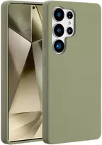 Accezz skysto silikono dėklas su MagSafe, skirtas Samsung Galaxy S25 Ultra – Cooper Žalias