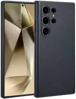 Dėklas Accezz MagSafe odinis galinis dangtelis, skirtas Samsung Galaxy S24 Ultra – Onyx Juodas