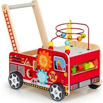 Medinis edukacinis stumdukas su kaladėlėmis Eco Toys Ugniagesiai