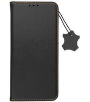 Juodas odinis atverčiamas dėklas Samsung Galaxy A57 telefonui "Leather case SMART PRO"
