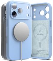 Šviesiai mėlynas dėklas Apple iPhone 17 Pro / 18 Pro telefonui "Ringke Silicone Magnetic Magsafe"