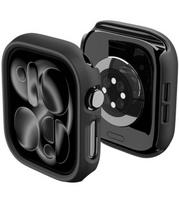 Juodas dėklas Apple Watch 12 (42 mm) laikrodžiui "Spigen Thin Fit"