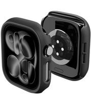 Juodas dėklas Apple Watch 12 (46 mm) laikrodžiui "Spigen Thin Fit"