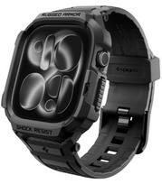Matinis juodas dėklas - apyrankė Apple Watch 12 (46 mm) laikrodžiui "Spigen Rugged Armor Pro"