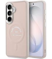 Rožinis dėklas Samsung Galaxy S26 Plus telefonui "Karl Lagerfeld PU RSG Logo Magnetic Case"