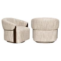 Richmond Interiors Fotelis Marina natural softweave su pasukimo funkcija fire retardant