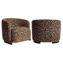 Richmond Interiors Fotelis Hannah brown labyrinth fire retardant