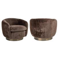 Richmond Interiors Fotelis Colmar chocolat fluffy su pasukimo funkcija