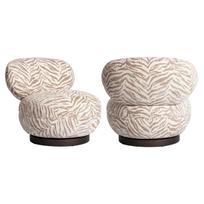 Richmond Interiors Fotelis Jace beige tiger su pasukimo funkcija