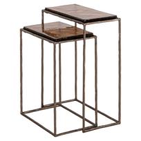 Richmond Interiors Šoninis staliukas VILLANO Bronze (2 vnt. komplektas)