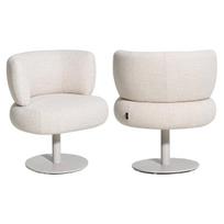 Richmond Interiors Lauko valgomojo kėdė MASON Beige Alpine (pasukama)
