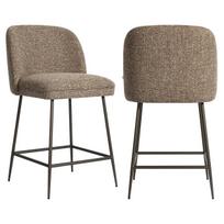Richmond Interiors Pusbario kėdė PULLITZER Brown Tweed