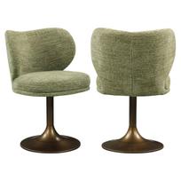 Richmond Interiors Valgomojo kėdė AMELY Pistache Softweave (pasukama)