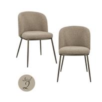 Richmond Interiors Valgomojo kėdė ELVI Mocca Chunky (2 vnt. komplektas)