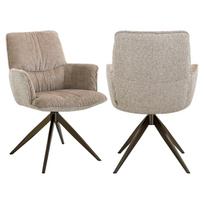 Richmond Interiors Valgomojo kėdė CHASE Cream Blockweave