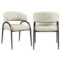 Richmond Interiors Valgomojo kėdė Charda beige angora