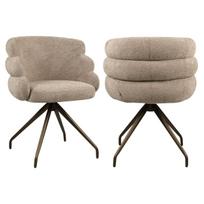 Richmond Interiors Valgomojo kėdė Kayla mocca boldweave swivel